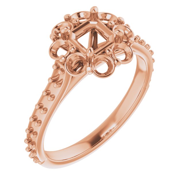 Halo-Style Floral Engagement Ring