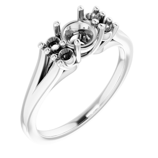 Accented Split Shank Ring