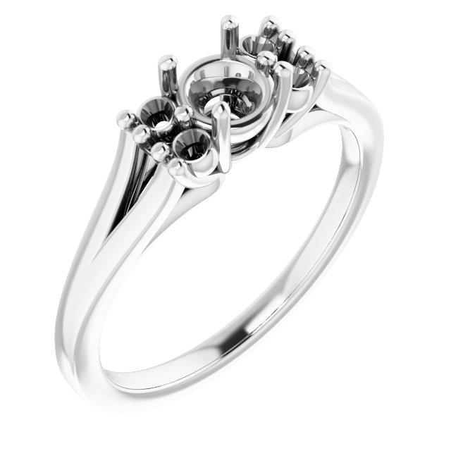 Accented Split Shank Ring