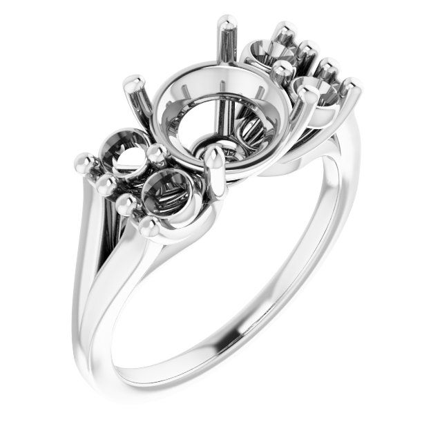 Accented Split Shank Ring