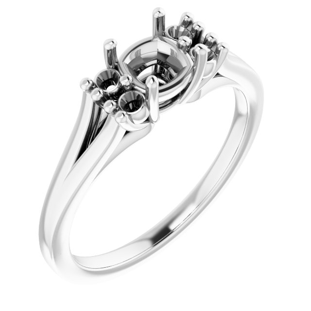 Accented Split Shank Ring