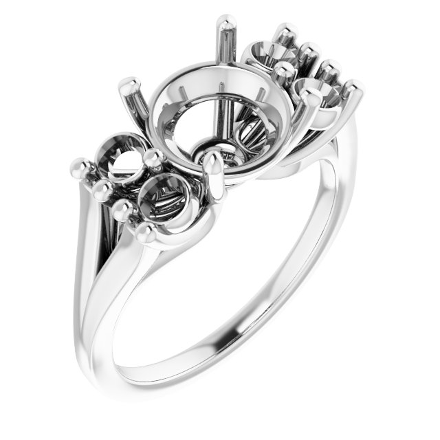 Accented Split Shank Ring