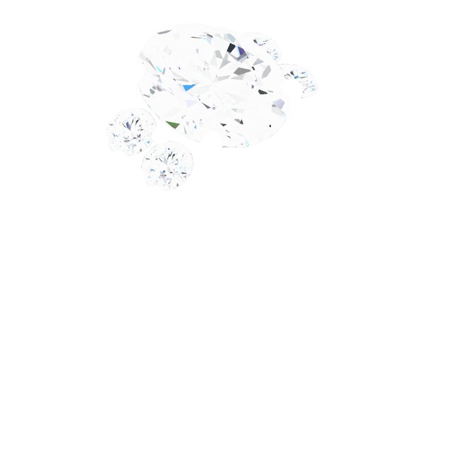 Accented Split Shank Ring