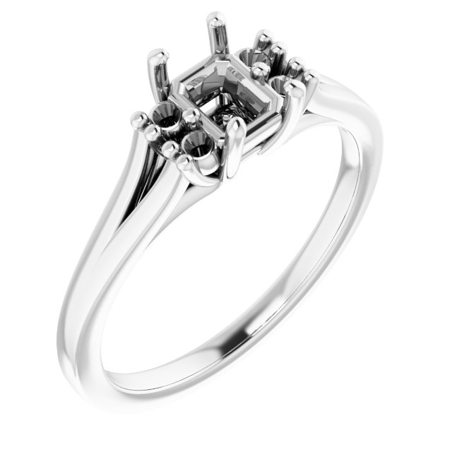 Accented Split Shank Ring