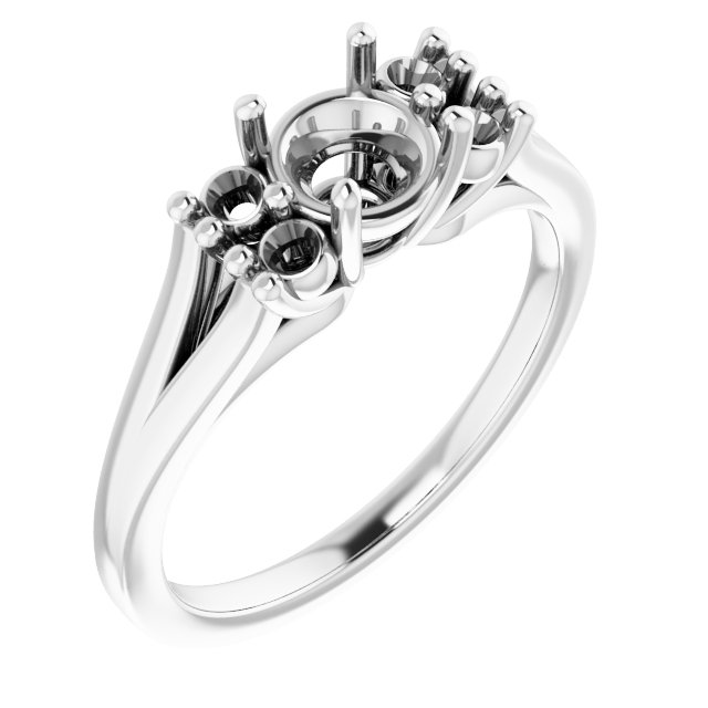 Accented Split Shank Ring