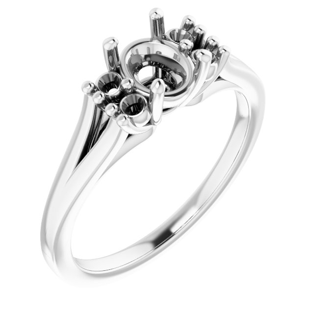 Accented Split Shank Ring