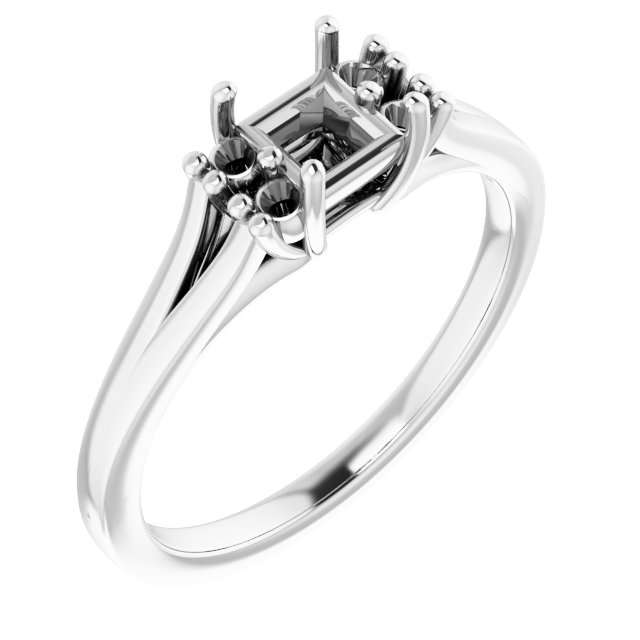 Accented Split Shank Ring