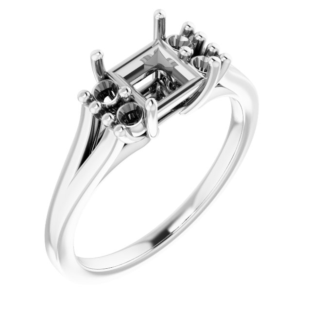 Accented Split Shank Ring
