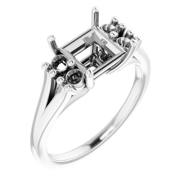 Accented Split Shank Ring