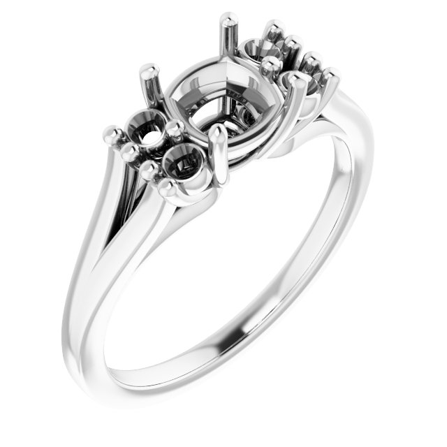Accented Split Shank Ring