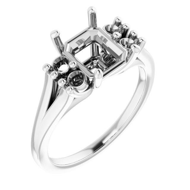 Accented Split Shank Ring