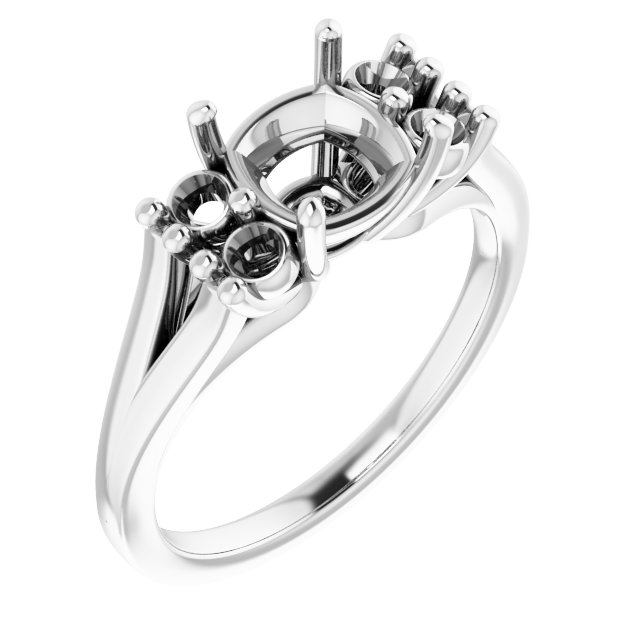 Accented Split Shank Ring