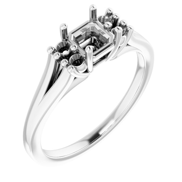 Accented Split Shank Ring