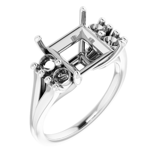 Accented Split Shank Ring