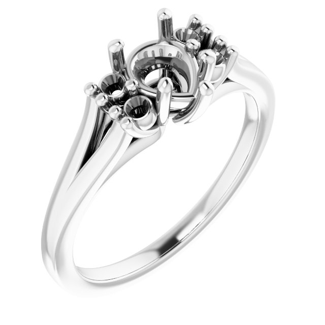 Accented Split Shank Ring