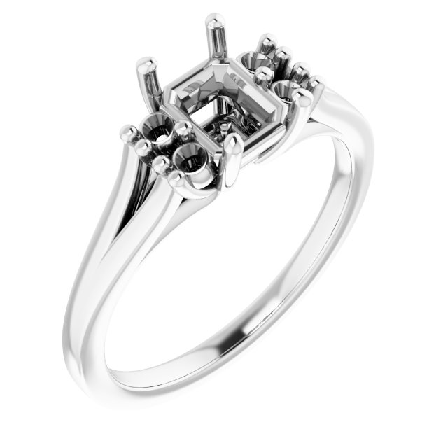 Accented Split Shank Ring