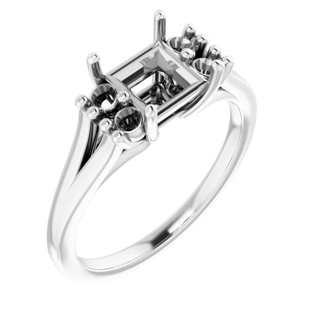 Accented Split Shank Ring