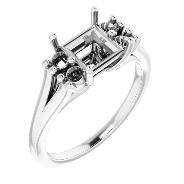 Accented Split Shank Ring