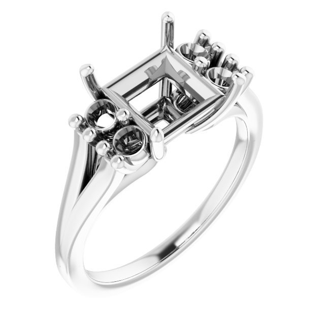 Accented Split Shank Ring