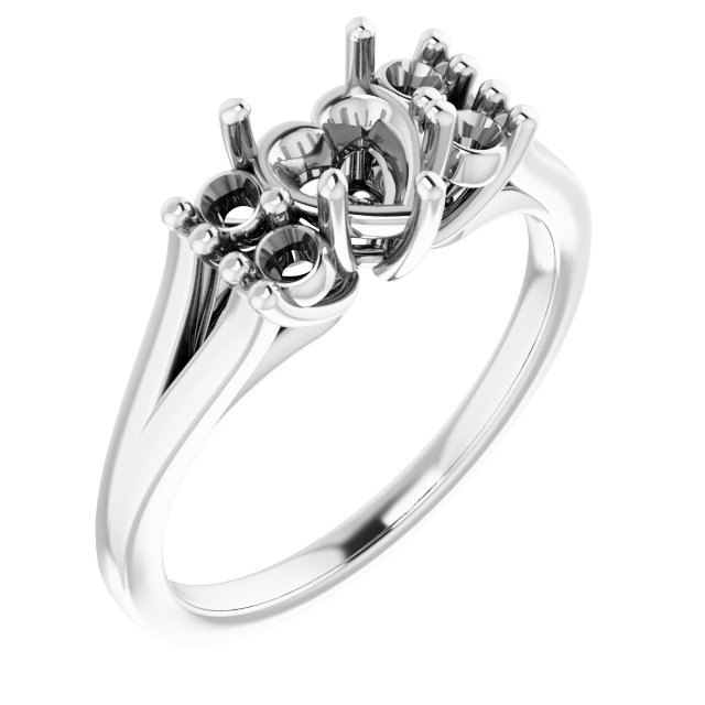 Accented Split Shank Ring