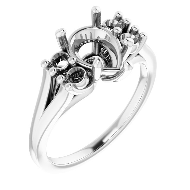 Accented Split Shank Ring