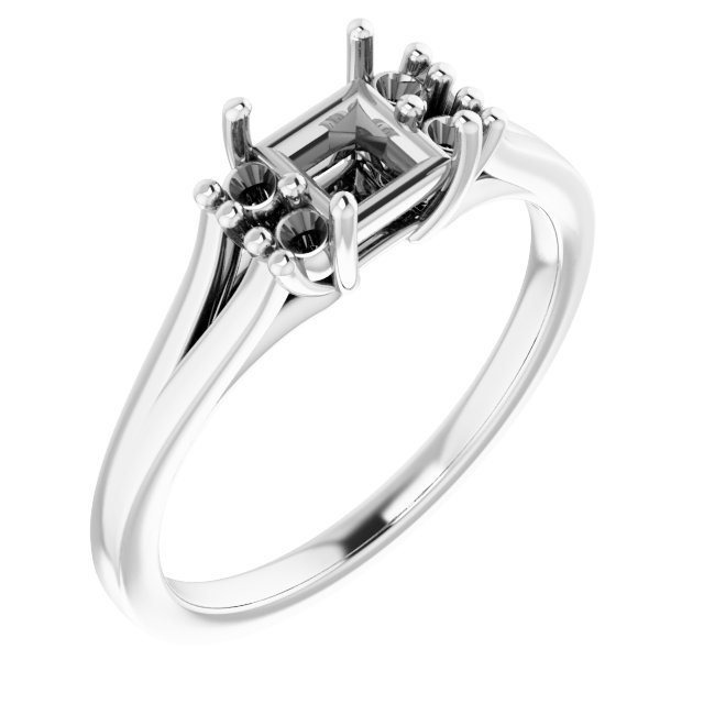 Accented Split Shank Ring
