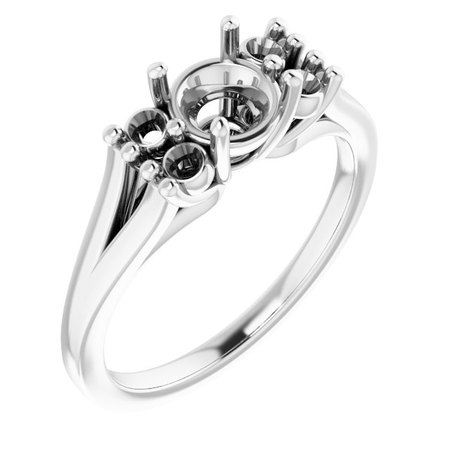Accented Split Shank Ring
