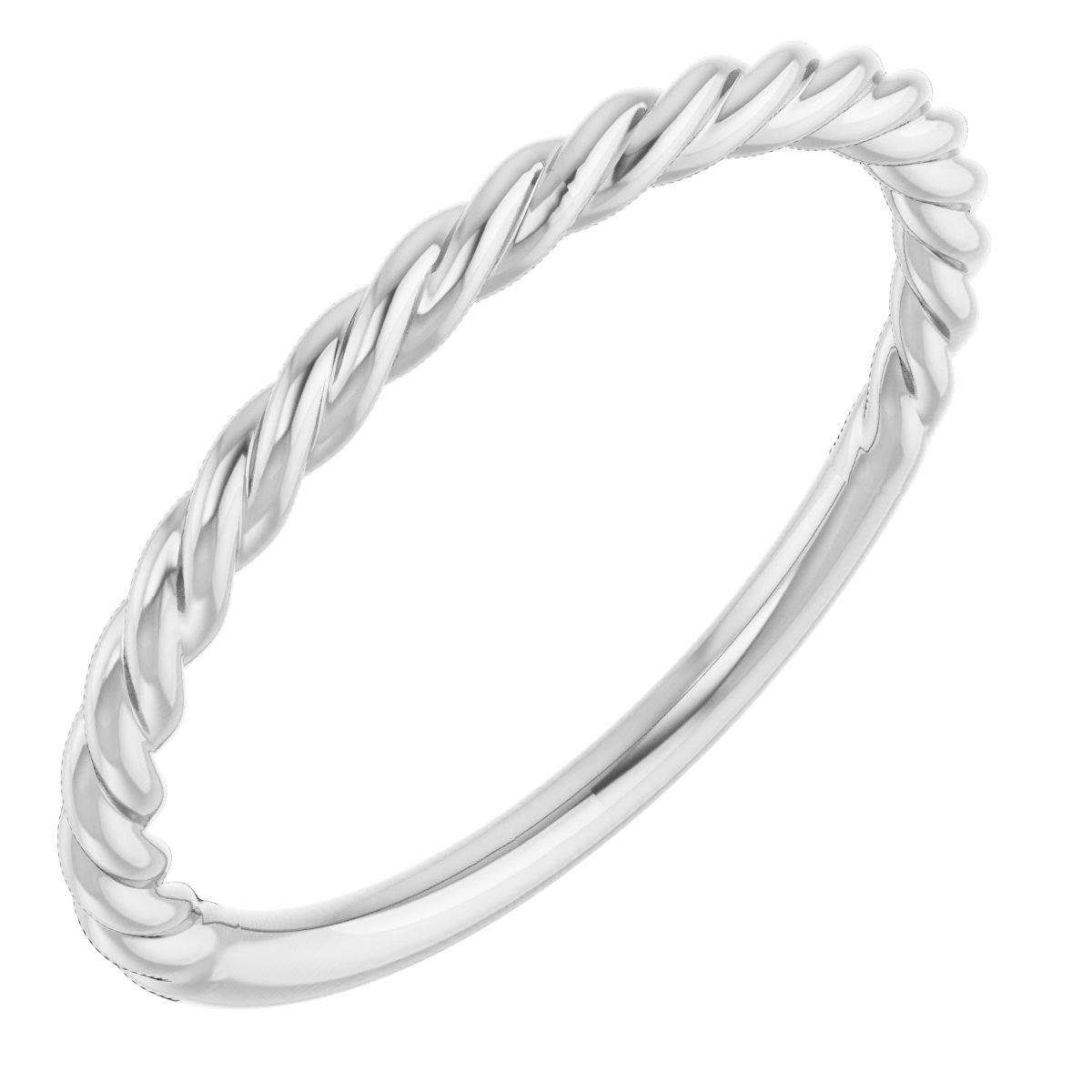 Platinum 1.7 mm Rope Band Size 7