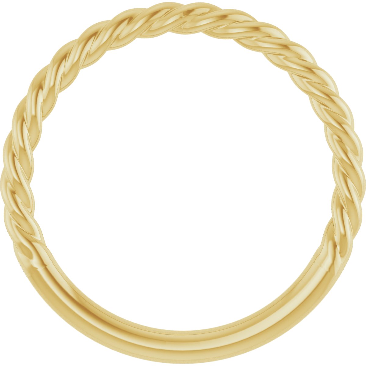 14K Yellow 1.7 mm Rope Band Size 7