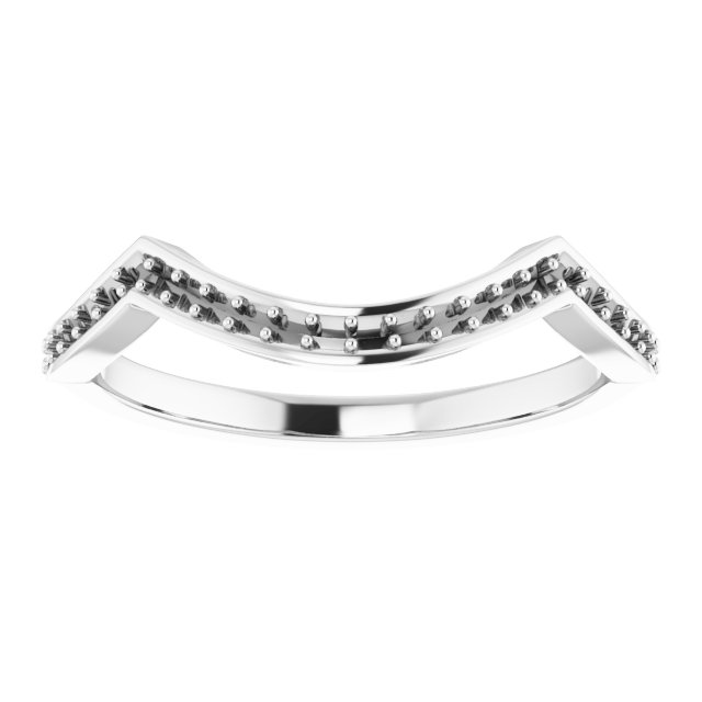 14K White 1/10 CTW Diamond Matching Band