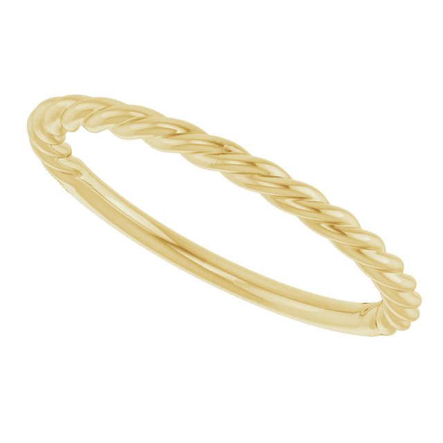 14K Yellow 1.5 mm Twisted Rope Band Size 7