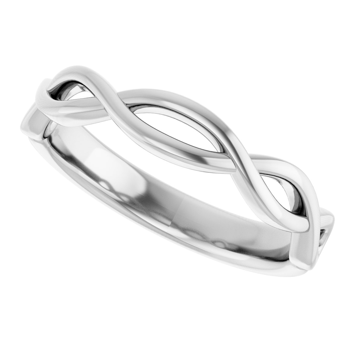 14K White Matching Band-5