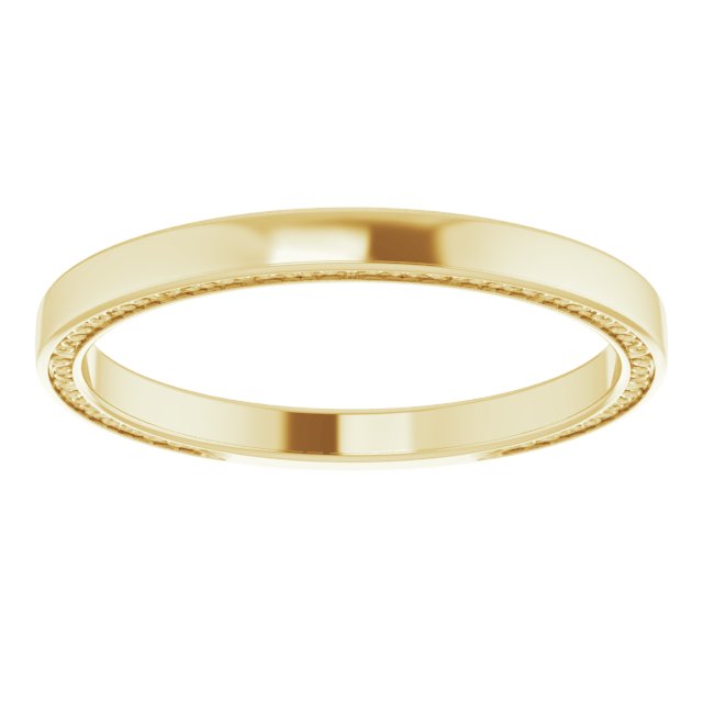 14K Yellow 2 mm Sculptural-Inspired Band Size 7