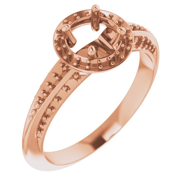 Halo-Style Knife-Edge Engagement Ring