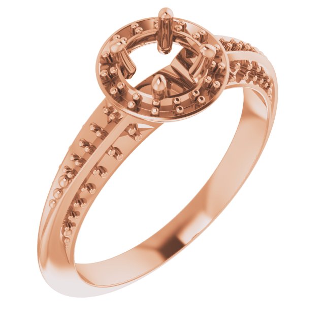 Halo-Style Knife-Edge Engagement Ring