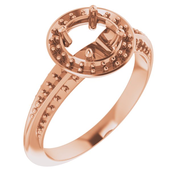 Halo-Style Knife-Edge Engagement Ring