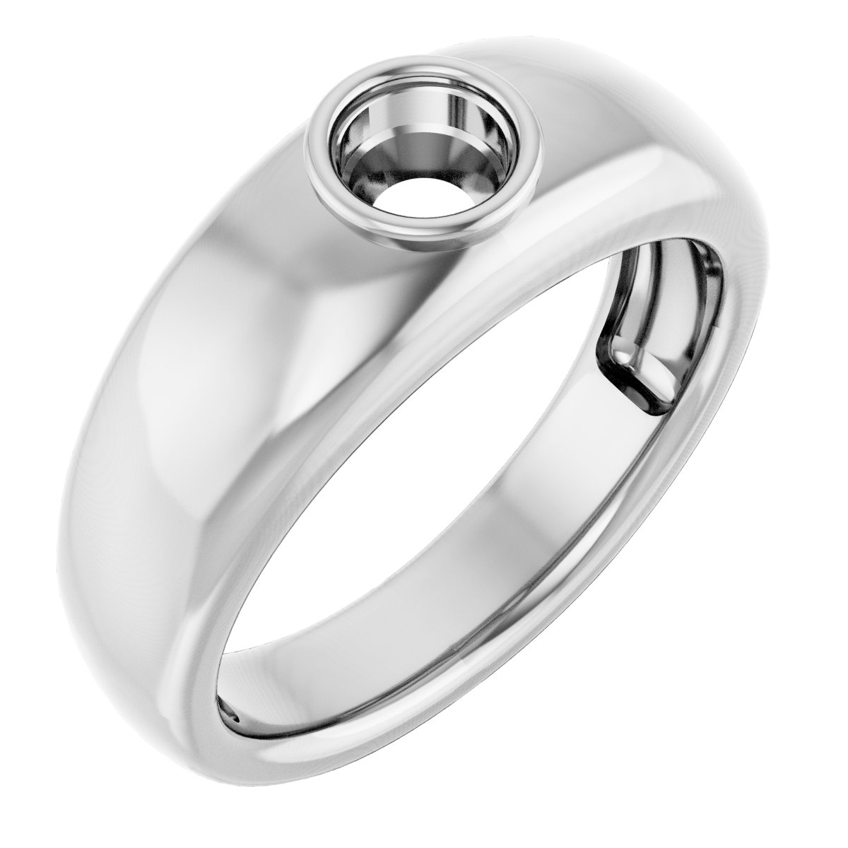 Bezel-Set Solitaire Ring