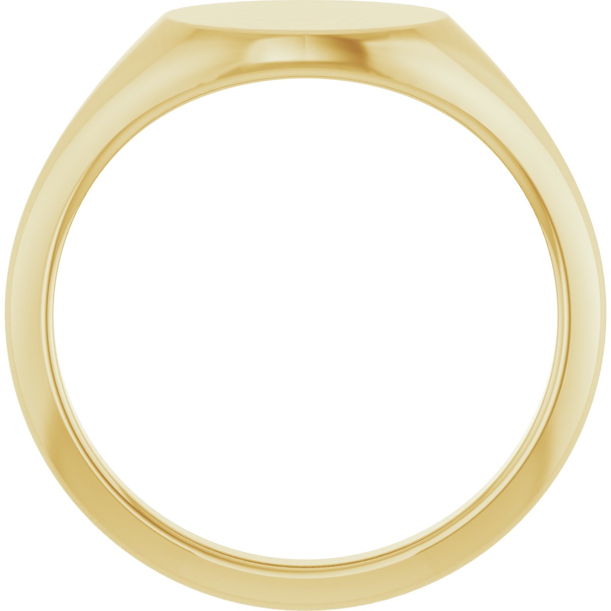 14K Yellow Oval Signet Ring