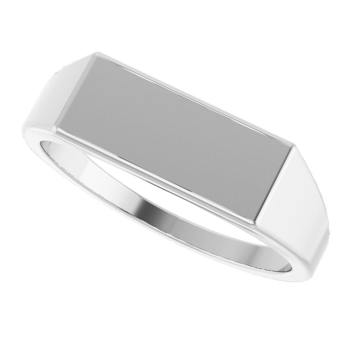 Sterling Silver 15x7 mm Rectangle Signet Ring