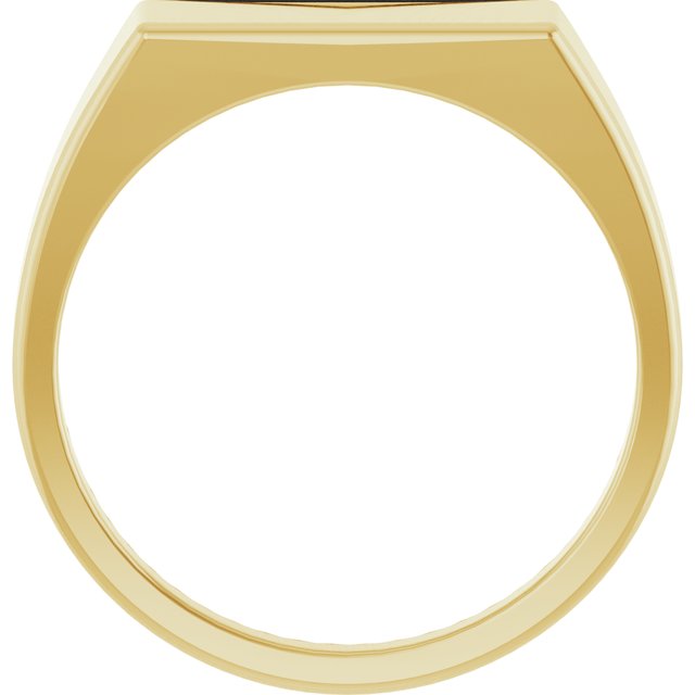 14K Yellow 15x7 mm Rectangle Signet Ring