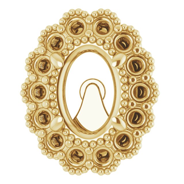 Oval 4-Prong Halo-Style Earrings