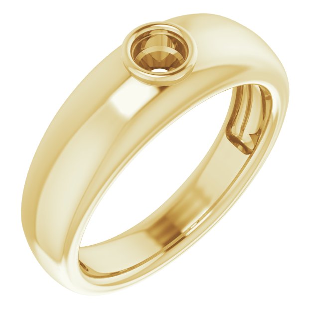 Bezel-Set Solitaire Ring