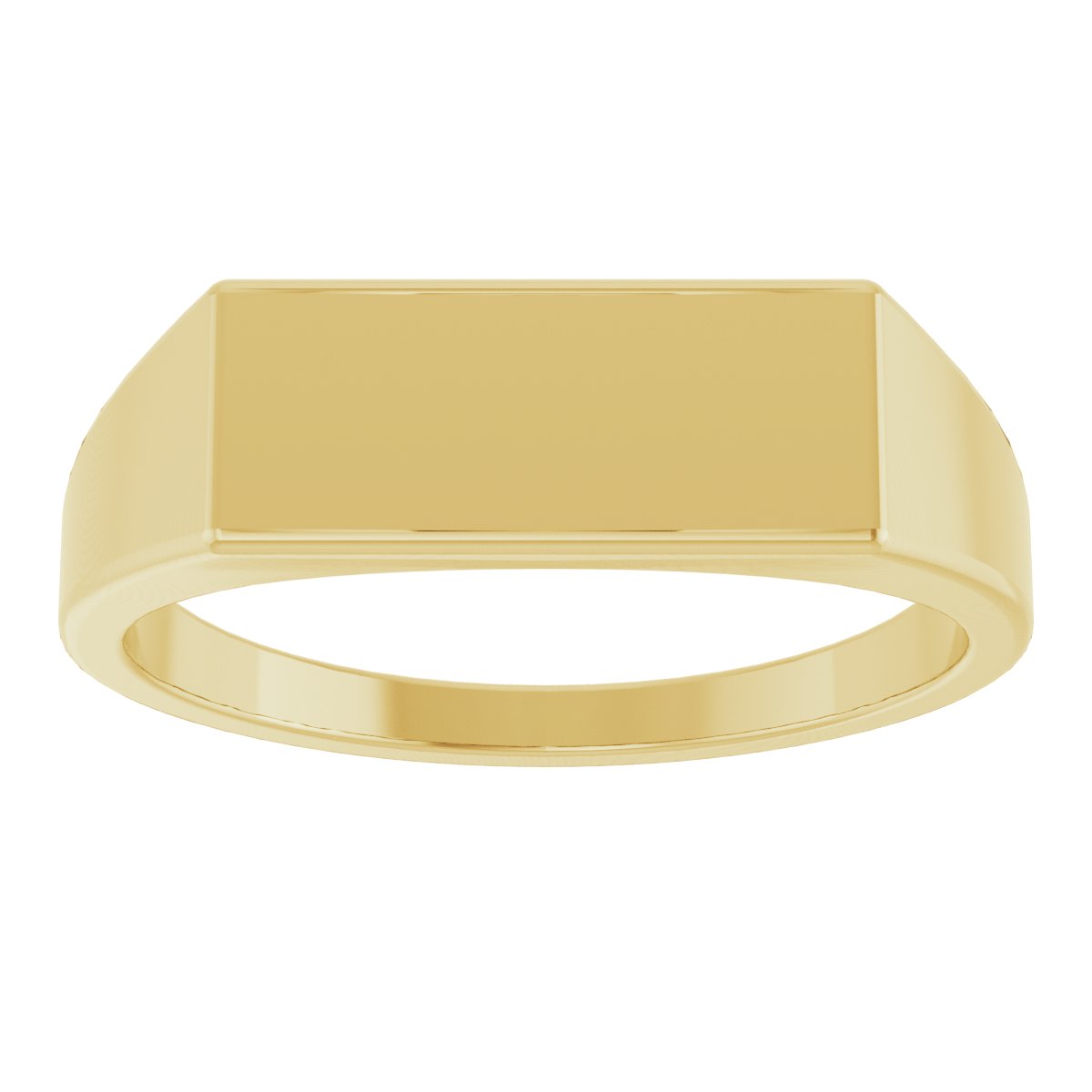 14K Yellow 15x7 mm Rectangle Signet Ring