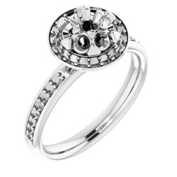 Cluster Halo-Style Engagement Ring  