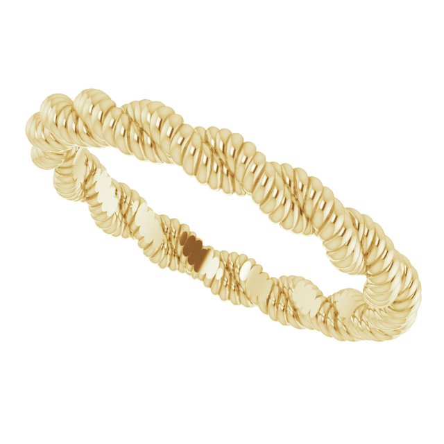 14K Yellow Twisted Rope Band Size 6.5