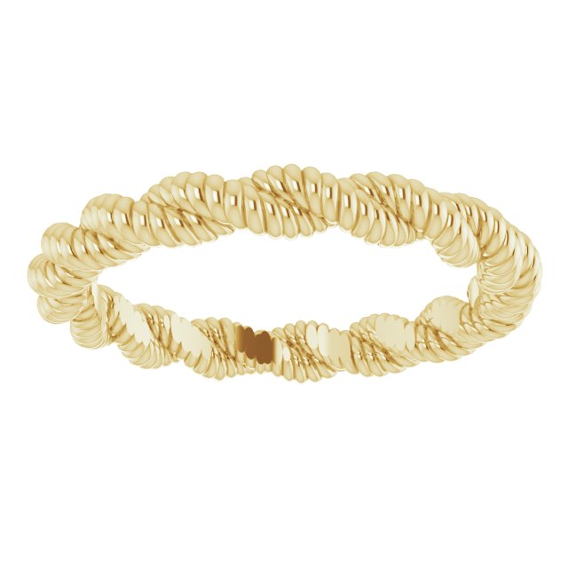 14K Yellow Twisted Rope Band Size 6