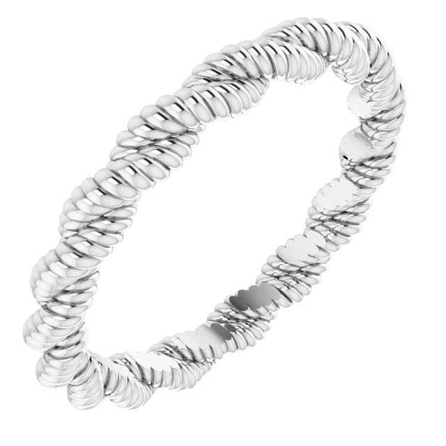 Sterling Silver Twisted Rope Band Size 6.5