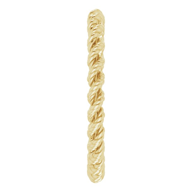14K Yellow 2 mm Twisted Rope Band Size 4
