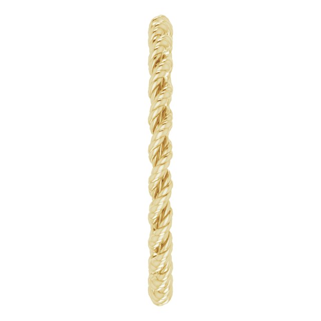 14K Yellow 2 mm Twisted Rope Band Size 8