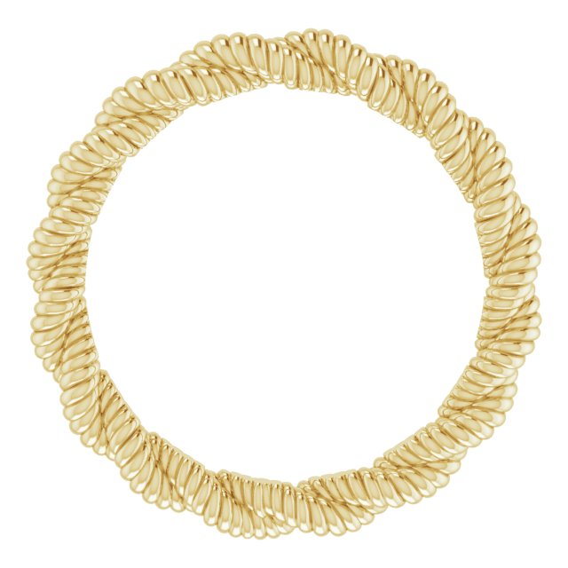 14K Yellow Twisted Rope Band Size 6